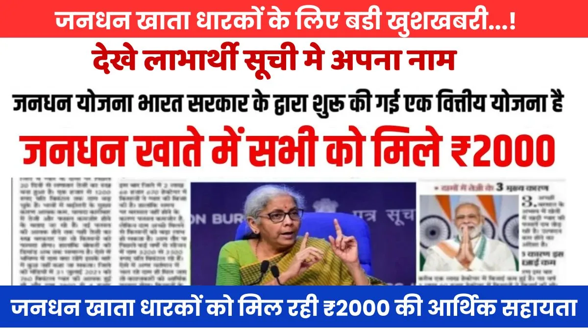 Jan Dhan Account Holders Are Getting Financial Assistance Of ₹ Jpg Jan Dhan Account Holders Are Getting Financial Assistance Of ₹ 2000, Check The Status Of Your Payment From Here. Pm Jan Dhan Yojana 2024