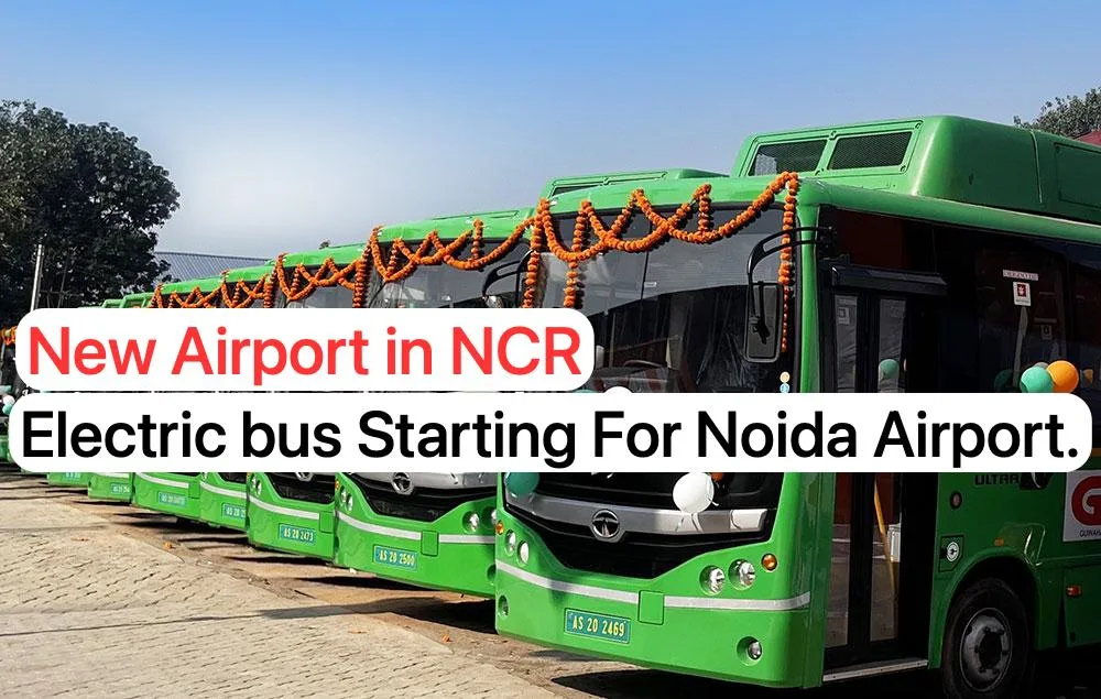 New Ncr Airport Jpeg Electric Bus Service To Begin By 15 November For Noida Airport Connectivity