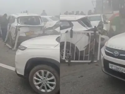 Dense Fog Causes Multiple Vehicle Collisions On Delhi-Meerut Expressway And Eastern Peripheral Highway, Injuring Many.