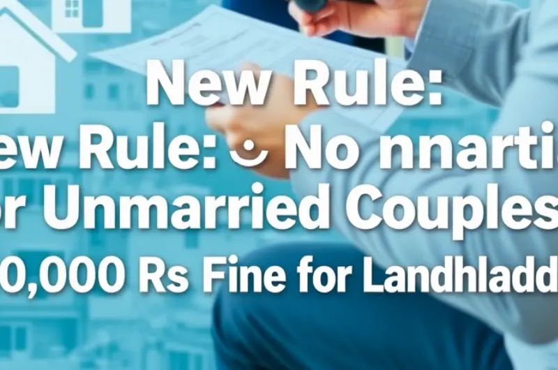 Screenshot 2025 01 30 At 8.40.01 Am New Rule. Don'T Rent Unmarried Couples. 20,000 Rs Fine Announced On Landlords And Owners.